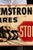 Vintage Armstrong Tires Double-Sided Tin Flange Service Station Sign For Sale - Image 4 of 11