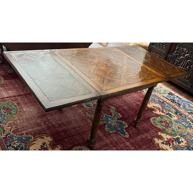 1980’s Guy Chaddock English Card Dining Table W/ 2 Leaves For Sale In Chicago - Image 6 of 11