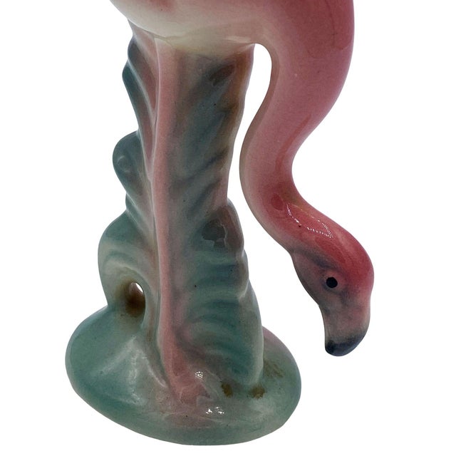 1950s Pair of Mid 20th Century Matching Mini Pink Flamingo Ceramic Tabletop Figures by Brad Keeler For Sale - Image 5 of 14