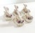 Pink Vintage Porcelain Hand Place Card Holders, Set of 5 For Sale - Image 8 of 13