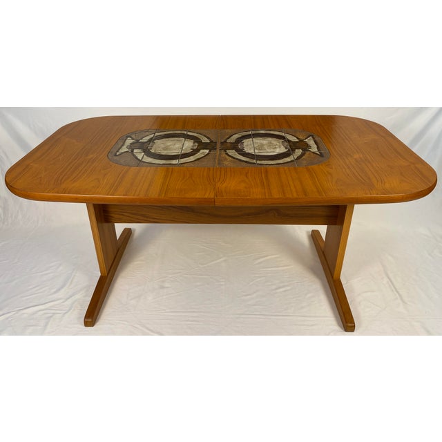 Large Mid-Century Extendable Danish Dining Table or MCM Teak Dining Table For Sale - Image 9 of 16