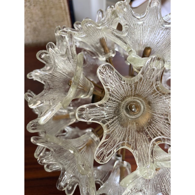 Vintage Italian Murano Style Sputnik Chandelier in the Manner of Paolo Venini "Espirit", 28 Glass Florets For Sale - Image 11 of 18