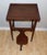 Vintage Mission Solid Oak Telephone Stand Childs Desk Integrated Fold Out Stool For Sale - Image 4 of 15
