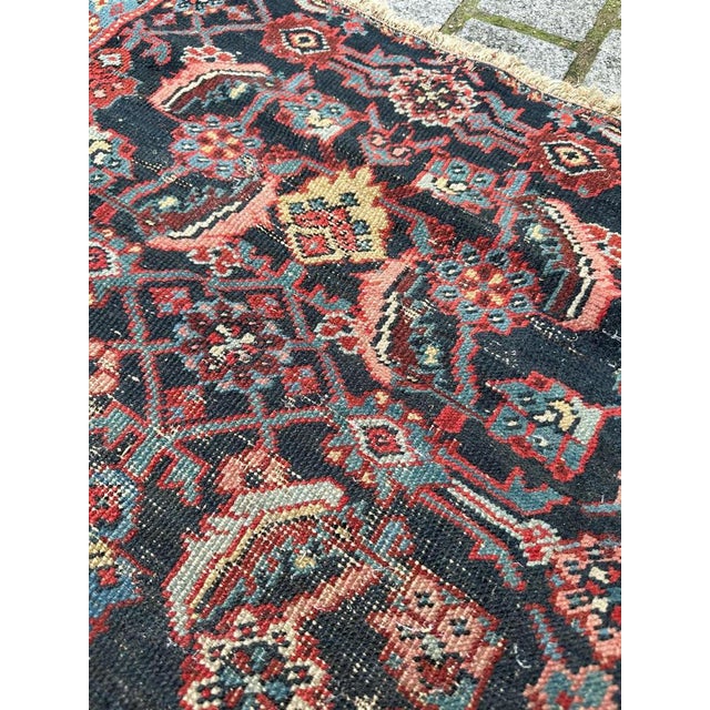 Small Antique Malayer Fragment Rug For Sale - Image 14 of 18