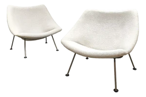 Set of Vintage Oyster Lounge Chairs by Pierre Paulin for Artifort, 1960s