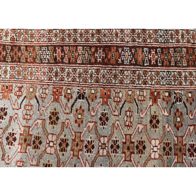 Textile Antique Persian Kurdish Gallery Rug With Allover Geometric Design 5'1 X 10'6 For Sale - Image 7 of 15