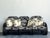 Vintage Black Rattan Sofa in Quadrille “Royal Journey” For Sale - Image 12 of 18