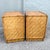 Boho Chic Herringbone Wicker Faux Bamboo Nightstands/Commodes by Dixie - A Pair For Sale In West Palm - Image 6 of 9