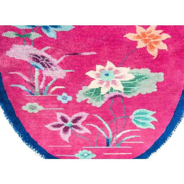 Early 20th Century Oval Chinese Art Deco Rug For Sale - Image 13 of 13