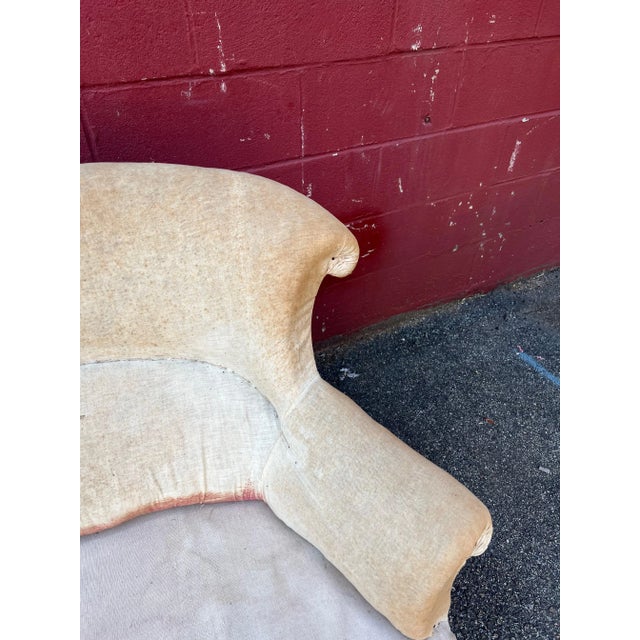 French Napoleon III Settee in Muslin For Sale - Image 10 of 13