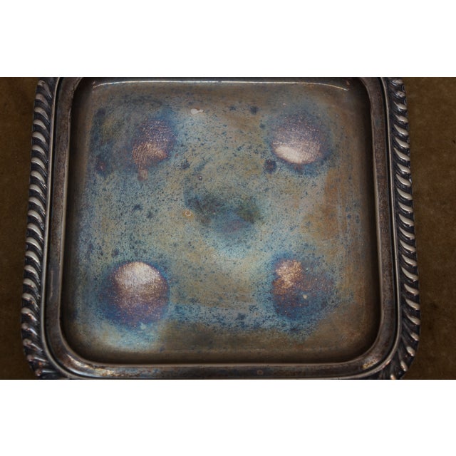 Late 19th Century Antique 1876 Gorham Auditorium Hotel Chicago Silver Soldered Drink Serving Tray 6" For Sale - Image 5 of 10