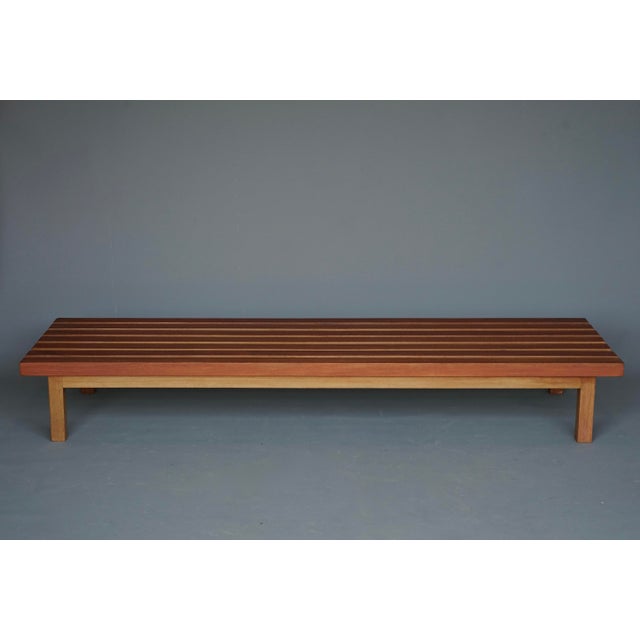 A high quality extra large slatted bench in teakwood. Very 'chunky' in its execution; it is solid and heavy but still very...