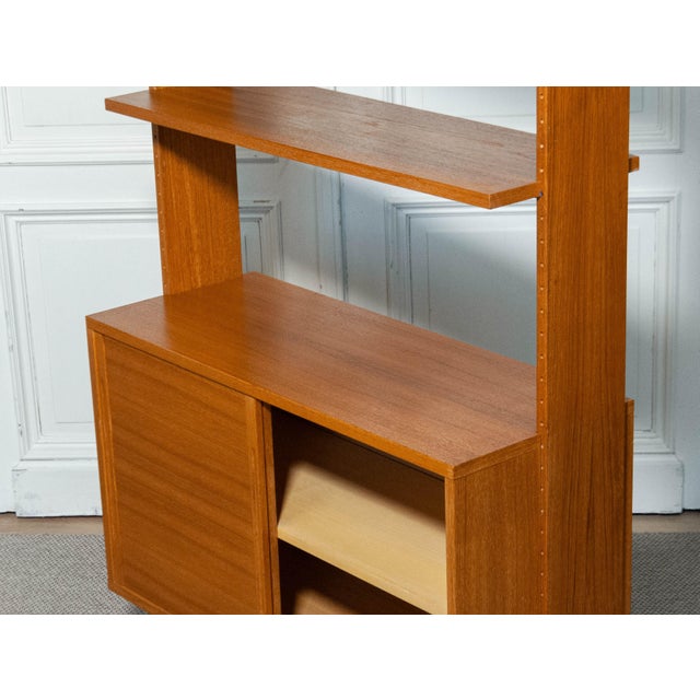 Wood Bookcase Shelves Parade by Kajsa & Nils Nisse Strinning, Denmark, 1960s For Sale - Image 7 of 7