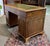 Vintage English Flat Desk with Drawers in Yew Wood with Leather Top, 1970s For Sale - Image 14 of 15
