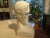 White Mid-Century Modern Carrara Marble Bust For Sale - Image 8 of 12