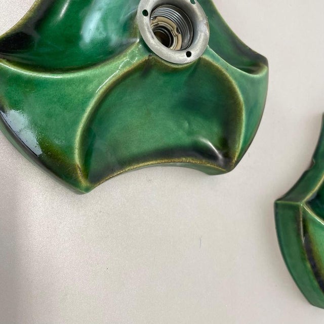 Modernist Ceramic Fat Lava Wall Lights from Pan Ceramics, Germany, 1970s, Set of 2 For Sale - Image 11 of 15