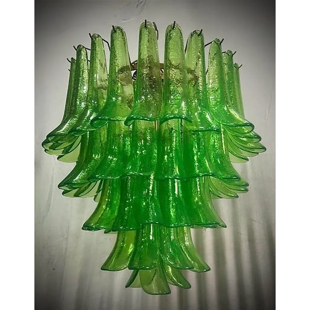 Green Murano Glass Chandelier from Mazzega, 2000s For Sale - Image 9 of 9
