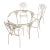 Vintage Wrought Iron 5 Piece Patio Set For Sale