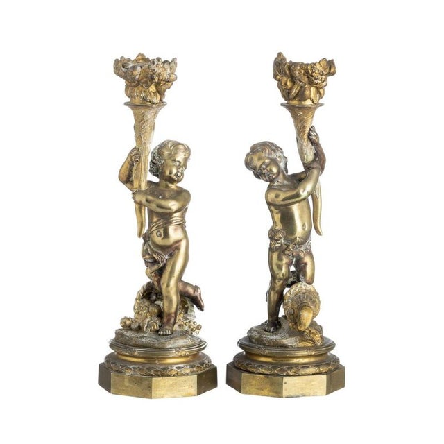 Napoleon III Candlesticks, 19th Century, Set of 2 For Sale - Image 6 of 6