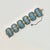 1920s Antique Art Deco Art Nouveau Blue Glass & Silver Tone Clasp Cuff Bracelet, 7” For Sale - Image 6 of 13