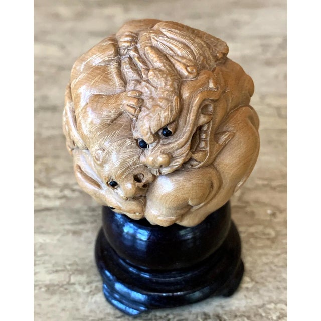 Japonisme Carved Japanese Okimono on Stand For Sale - Image 3 of 11