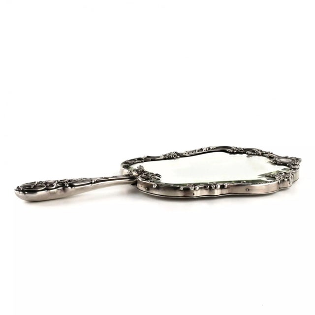 Louis XV Style Silver Hand Mirror For Sale - Image 5 of 8