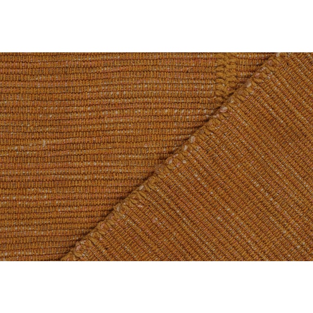2010s Rug & Kilim’s Contemporary Kilim Rug in Ochre With Beige and Pink Accents For Sale In New York - Image 6 of 7