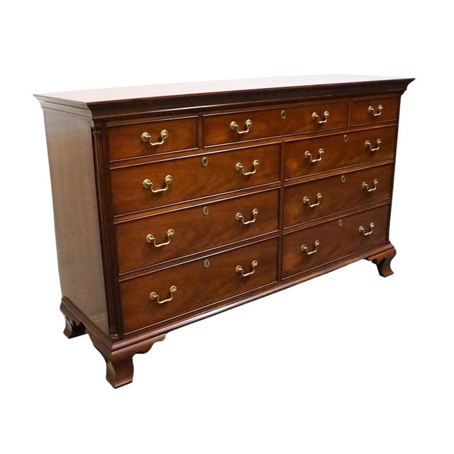 Hickory Chair Furniture Company Hickory Chair James River Collection Solid Cherry Traditional 68" Double Dresser For Sale - Image 4 of 13
