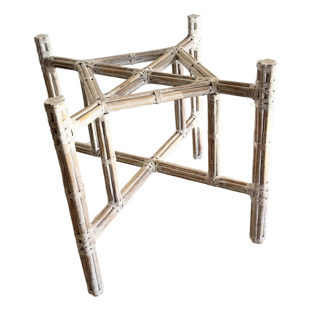 Vintage Boho Chic Bamboo McGuire Style Table Base For Sale