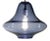 Venus Pendant Light from the Versuvius Collection in Steel Blue For Sale