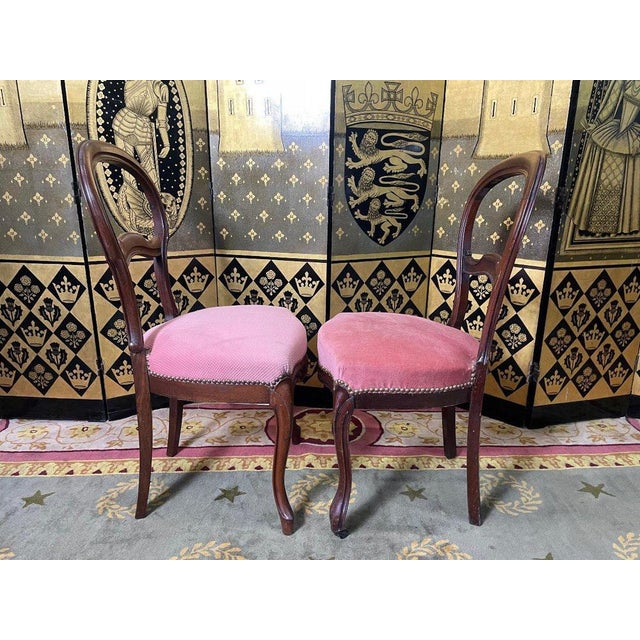 Gold Louis Philippe Walnut Chairs, Set of 6 For Sale - Image 8 of 10
