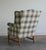 Late 20th Century Late 20th Century Plaid Camelback Wingback Chair, Made in Usa by Cochrane For Sale - Image 5 of 6
