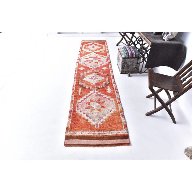 Vintage Runner Rug in Wool For Sale - Image 3 of 14