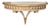 Hollywood Regency Dorothy Draper Style Large Scale Wall Mounted Shelf For Sale