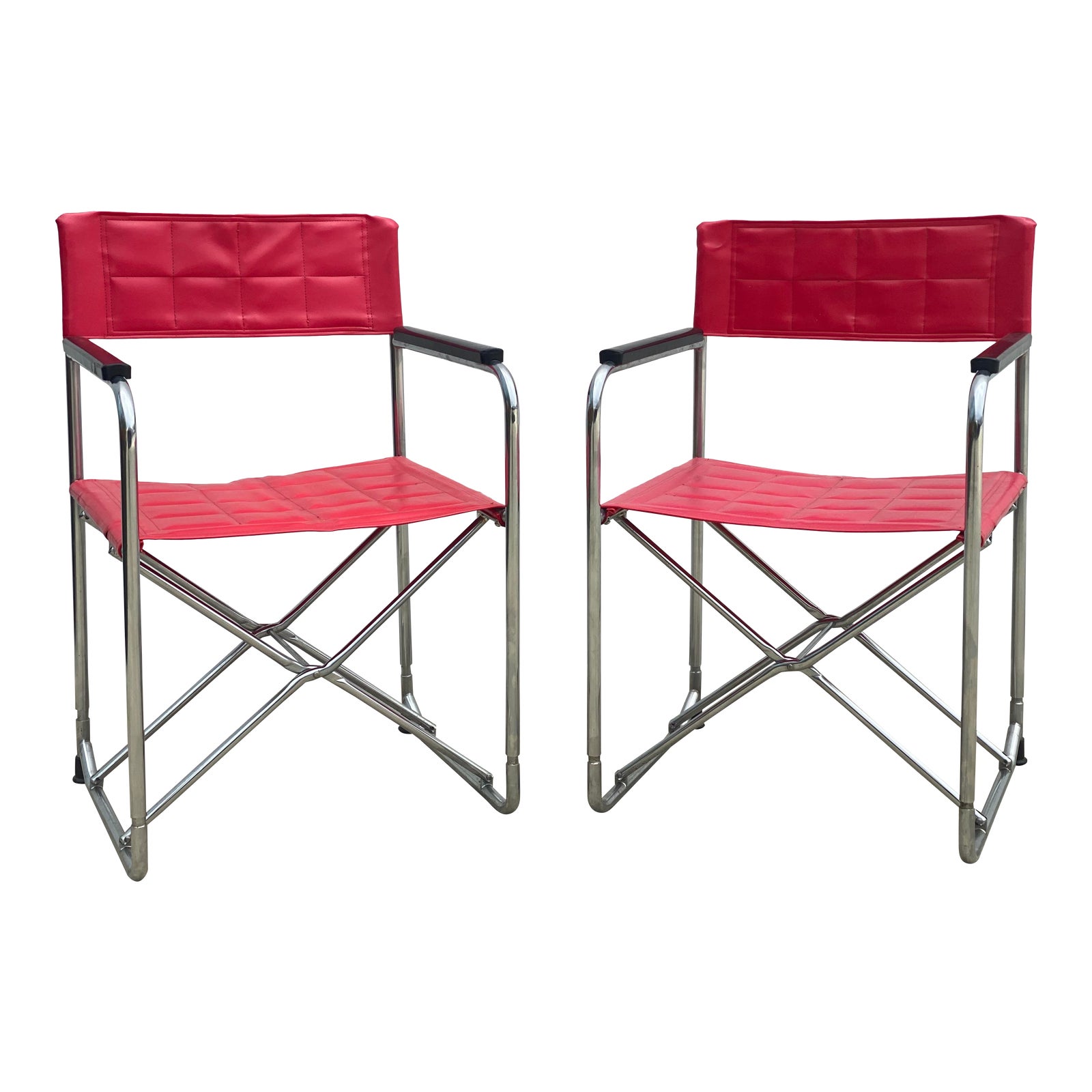 Shigeru Uchida Red Folding X Chairs a Pair Chairish