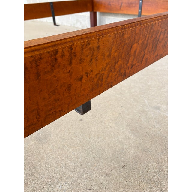 Irion Custom Tiger Maple Shaker Style Poster Full Bed Frame For Sale In Philadelphia - Image 6 of 9