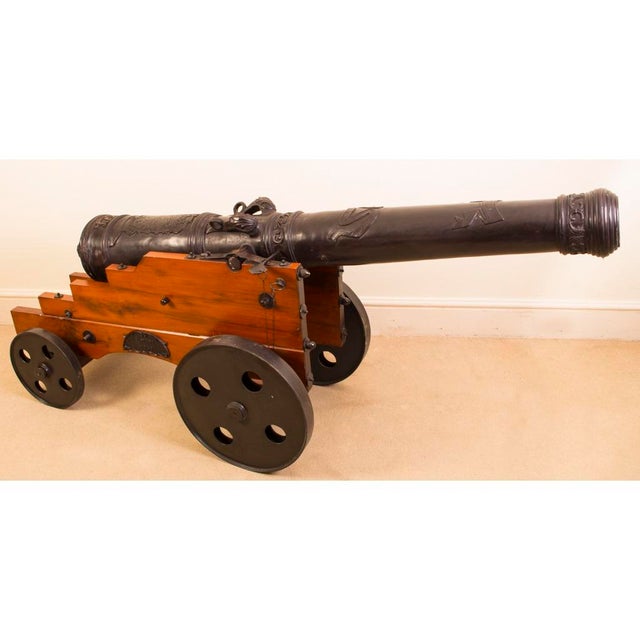 20th Century Bronze Artillery Cannons, Set of 2 For Sale - Image 4 of 18