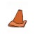 Kyle Bravo (American/Louisiana, Contemporary) "Traffic Cone" carved and painted wood unsigned. h. 14-3/4", w. 15", d. 2"...