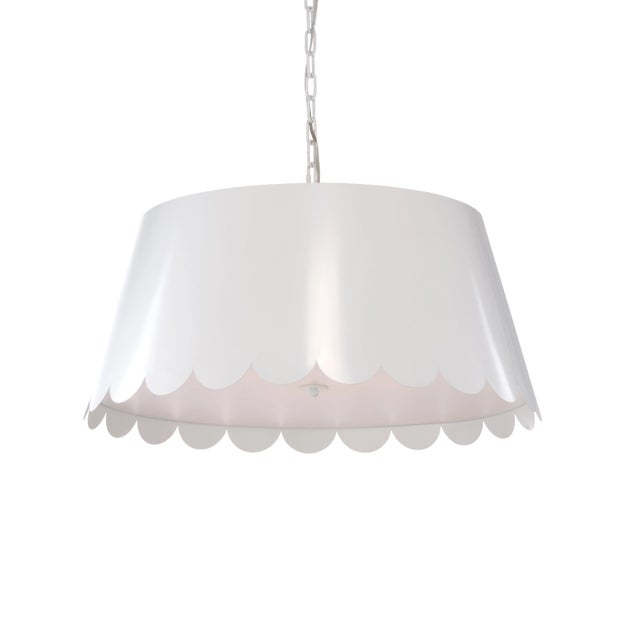 Wildwood Meg Braff for Wildwood Mirasol Pendant, White, Large For Sale - Image 4 of 4