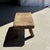 Small rectangular teak stool in wabi-sabi style. Minimalist, raw design; a beautiful, high-quality piece (thickness and...