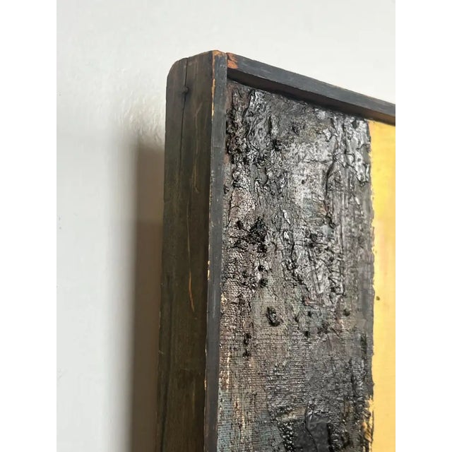Black Alice Marcus " Landscape With Foil " Oil on Canvas Painting Framed, 1960's For Sale - Image 8 of 10