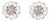 5.74 Carat Rose Cut Diamond Gold Earrings, Pair For Sale