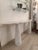 Angelo Mangiarotti Eros Series White Carrara Marble Console Table attributed to Angelo Mangiarotti, Italy, 2000s For Sale - Image 4 of 9
