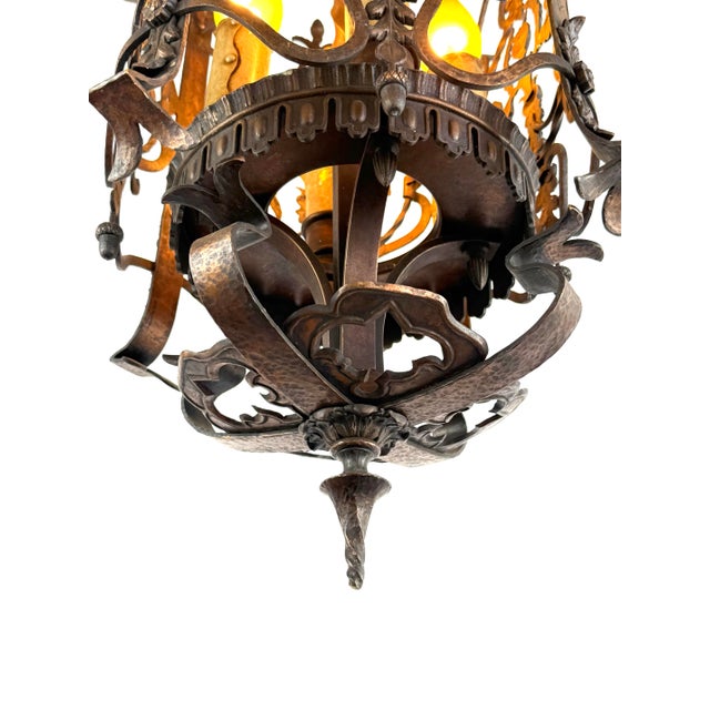 1920s 1920’s Cast Brass Decorative Gothic Revival Fixture For Sale - Image 5 of 6