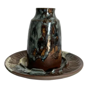 Vintage Ash Tray and Vase by Pottery Craft - 2 Pieces