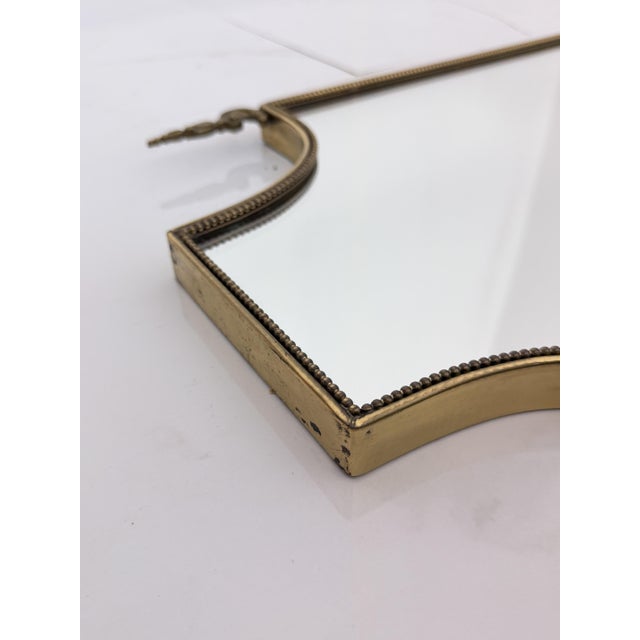 Mid-Century Italian Brass Wall Mirror, 1940s For Sale - Image 10 of 14