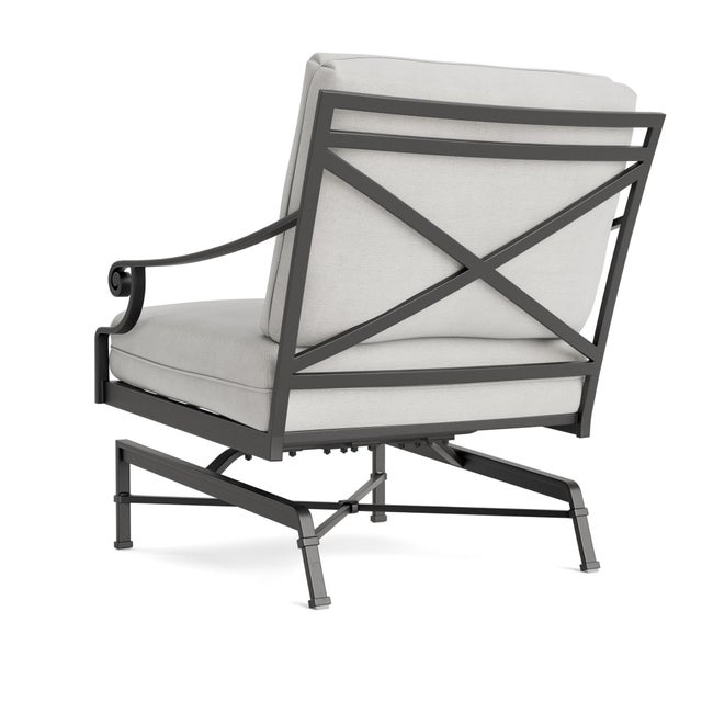 Not Yet Made - Made To Order Brown Jordan Venetian Motion Lounge Chair, Textured Pewter frame with Fusion Dove fabric For Sale - Image 5 of 11