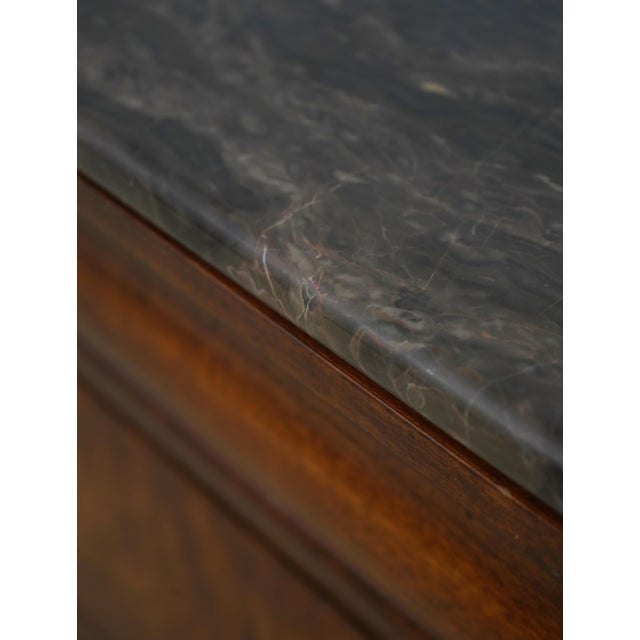 Ethan Allen Empire Style Marble Top 4 Drawer Chest For Sale - Image 9 of 17