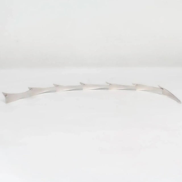 Vintage Modernist Sterling Silver Collar Necklace by Noble Smith For Sale - Image 11 of 11