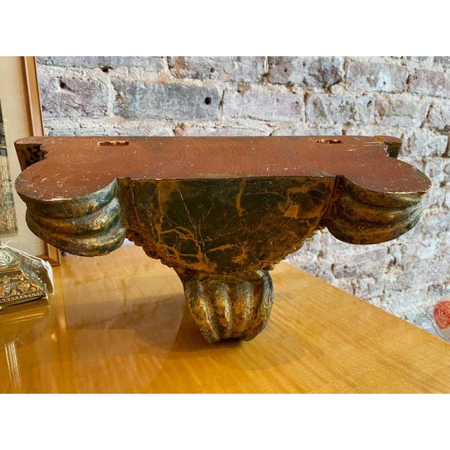 Antique Gilded Wall Shelf For Sale - Image 4 of 4